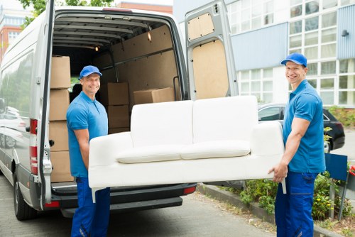Office relocation truck loaded for a move in Eastham