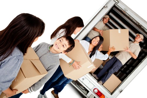 Movers preparing a home move in Eastham