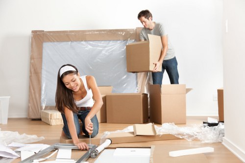 Removal van ready for a local move in East Ham