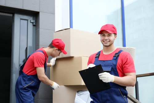 Local moving van supporting Eastham property access