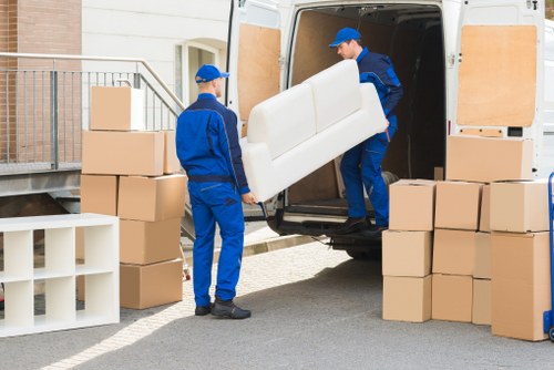 Business workspace prepared for careful office removals