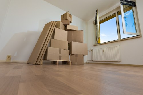Local moving crew loading furniture for an Eastham relocation