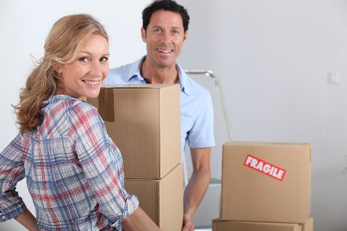 Eastham removal service loading household items into a van