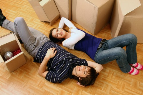 Furniture and household items being transported by van