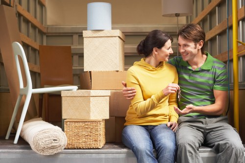 House move support for Eastham homes with furniture and boxes being transported